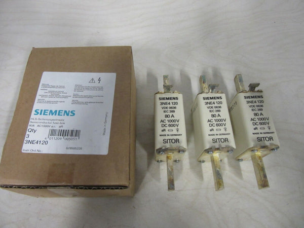 Siemens HLS-Sicherungseinsatz Semiconductor fuse-link 3x 3NE4120