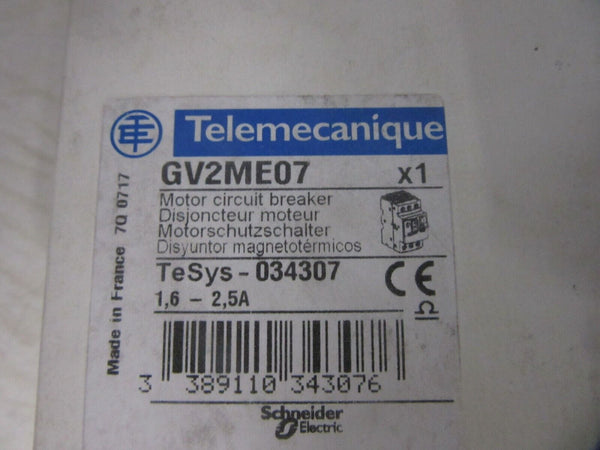 Telemecanique GV2ME07 Motorschutzschalter 1,6-2,5A