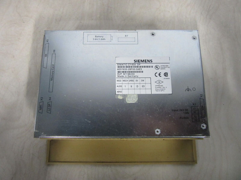 Siemens Simatic C7-633 DP 6ES7633-2BF00-0AE3 Operator Panel