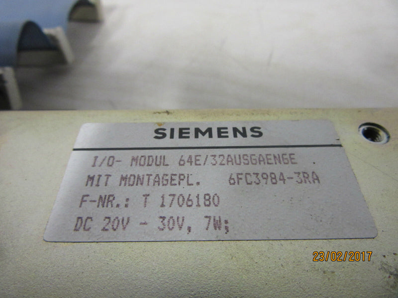 Siemens 6FX1124-6AA02 I/O-Modul 64E/32Ausgaenge 6FC3984-3RA -used-