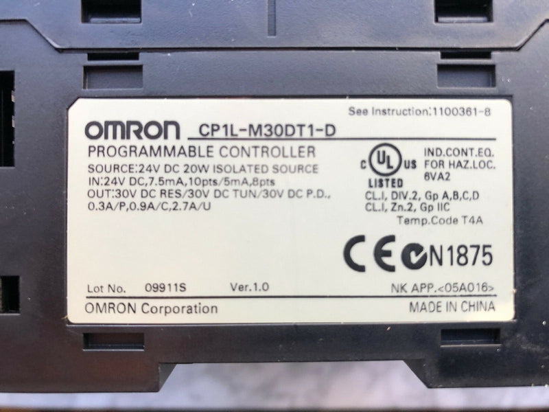 Omron CP1L-M30DT1-D Programmable Controller