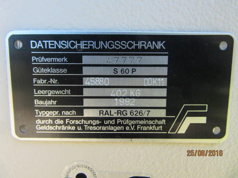 LAMPERTZ Dokumenten-Safe S 60 P Leergewicht 402Kg 60x87x134cm (LxBxH) - used -