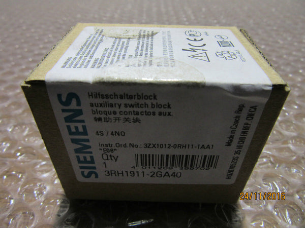 Siemens Hilfsschalterblock 3RH1911-2GA40 -versiegelt/unopened-