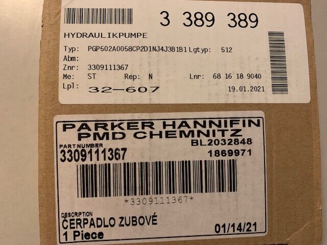 Parker Hannifin PGP502A0058CP2D1NJ4J3B1B1 Zahnradpumpe unused