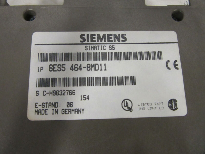 Siemens Simatic S5 6ES5 464-8MD11 E-Stand: 06