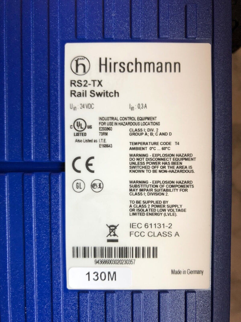 HIRSCHMANN RAIL SWITCH RS2-TX