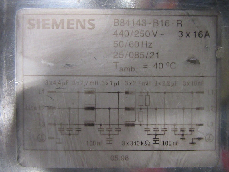 Siemens B84143-B16-R 3x16A -used-