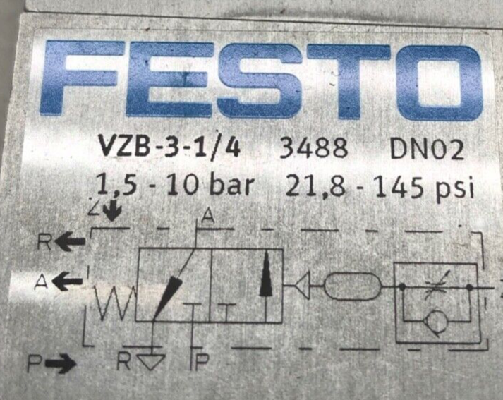 FESTO VZB-3-1/4 Mat.-Nr. 3488 Pneumatikventil