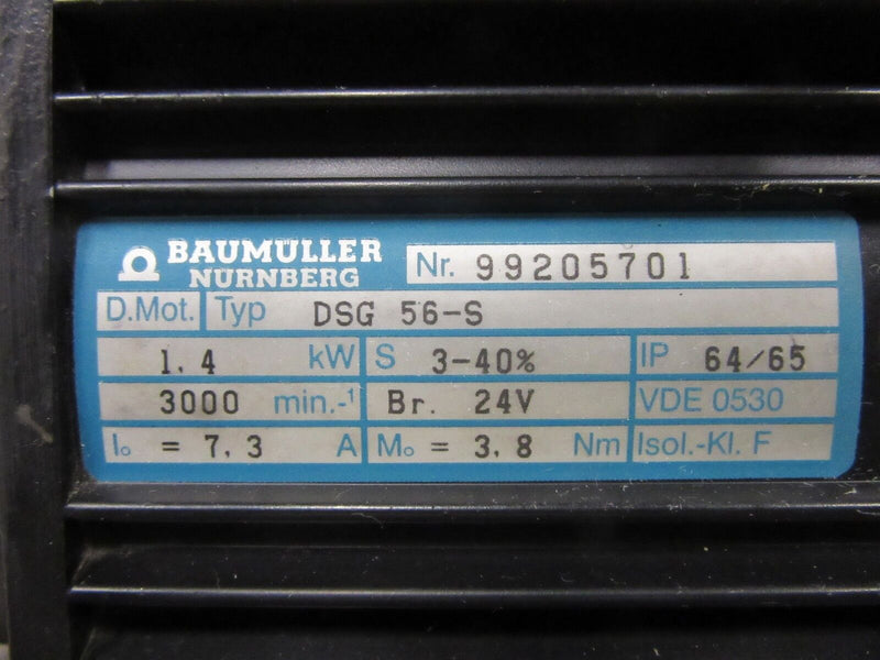 Baumüller Nürnberg 99205701 DSG 56-S 1.4kW -used-