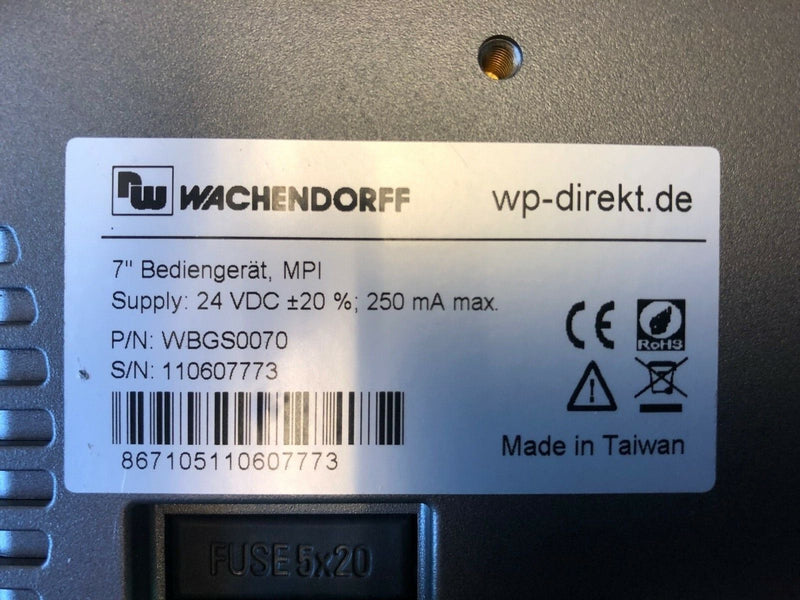 Wachendorff WBGS0070 Touch Panel Bediengerät