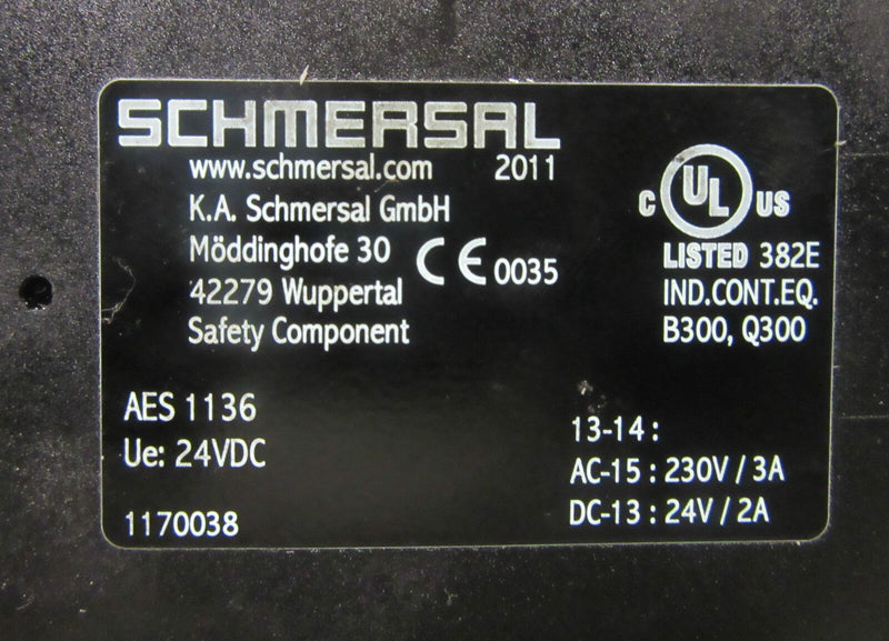 Schmersal AES1136 Ue: 24VDC -used-