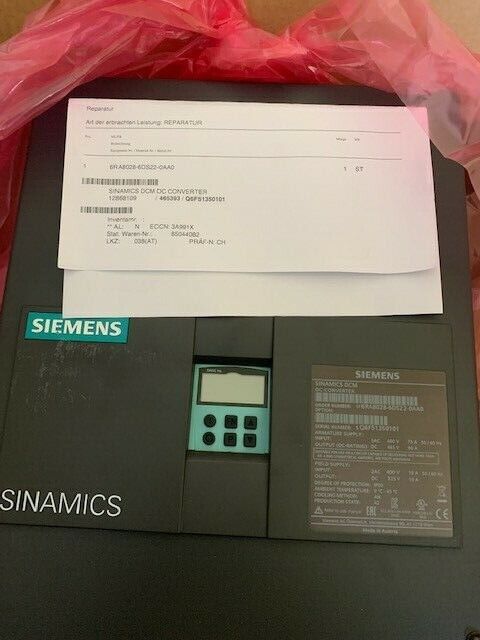 SIEMENS SINAMICS DCM DC Converter 6RA8028-6DS62-0AA0 DC 485V, 90A