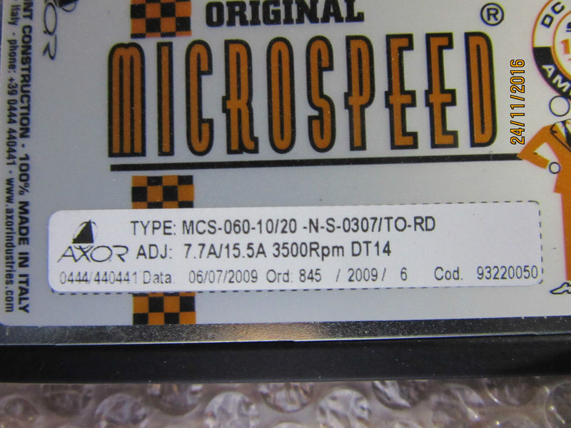 AXOR Microspeed MCS-060-10/20-N-S-0307/TO-RD -used-