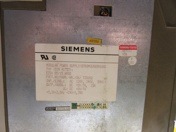 Siemens Simatic S5 Power Supply 15A
