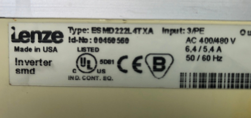 Lenze Frequenzumrichter ES MD222L4TXA 2,2KW ID-Nr. 00460 560