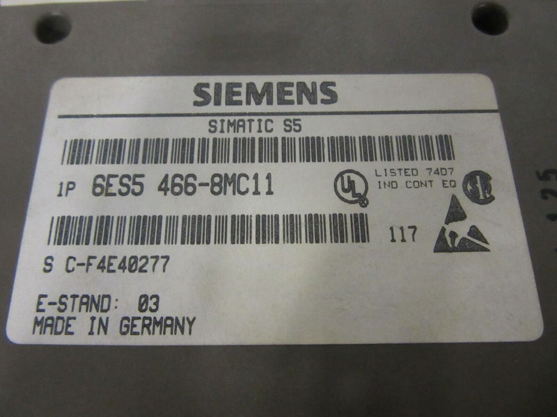 Siemens Simatic S5 6ES5 466-8MC11 E-Stand: 03