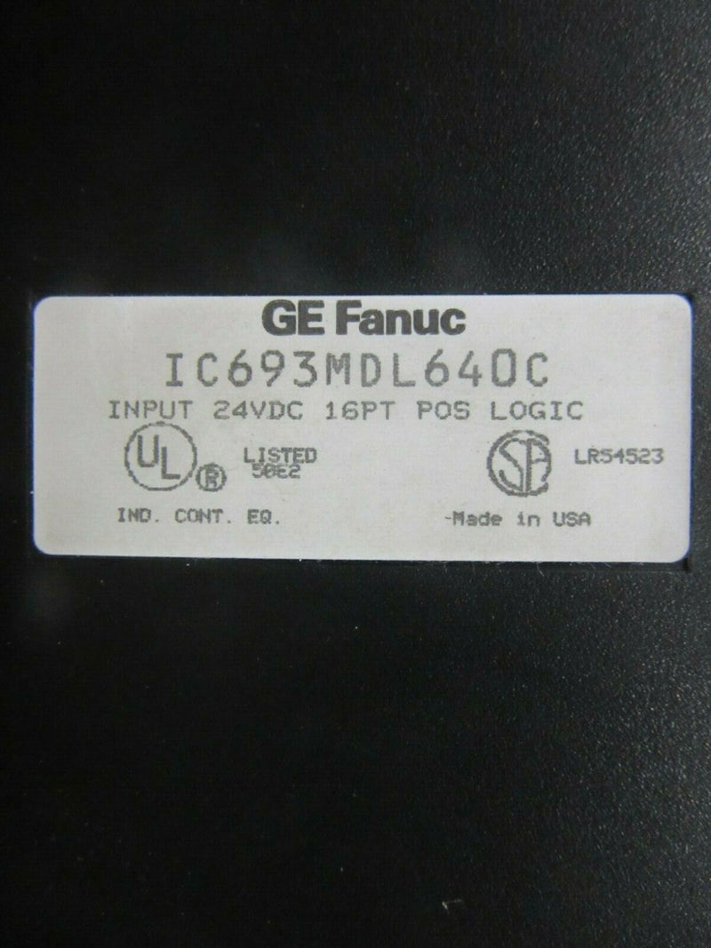 GE Fanuc IC693MDL640C Input 24VDC POS Logic