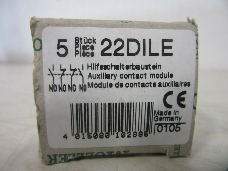 5x  Moeller 22DILE Hilfsschalterbaustein