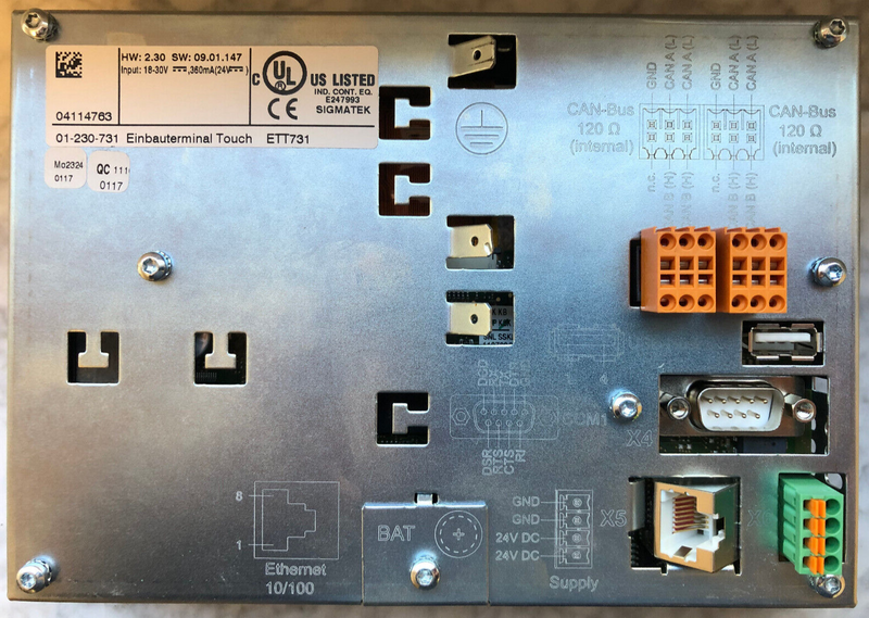 Sigmatek ETT731  01-230-731 Einbauterminal Touch