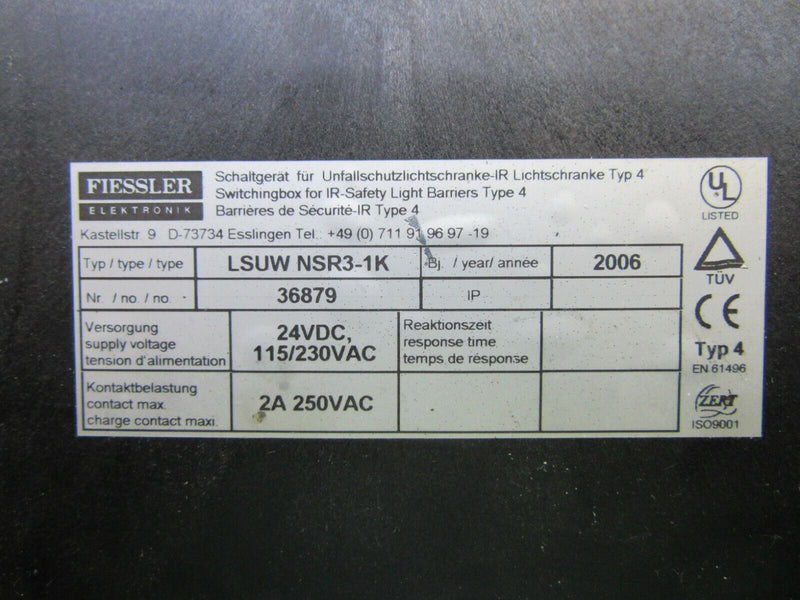 Fiessler Elektronik LSUW NSR 3-1 K Schaltgerät BWS Typ 4