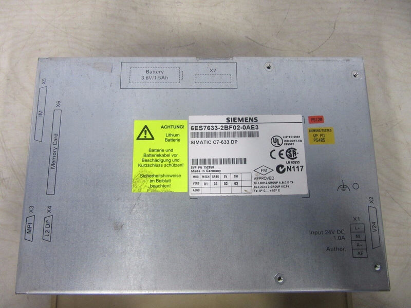 Siemens SIMATIC C7-633 DP 6ES7633-2BF02-0AE3 -used-