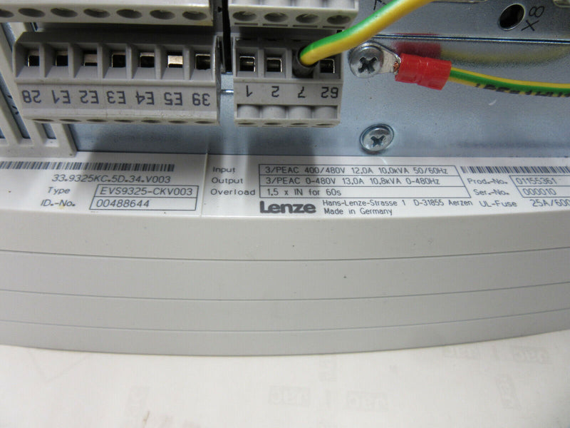 Lenze EVS9325-CKV003 Frequenzumrichter 10 KVA 12A 33.9325KC.5D.34.V003