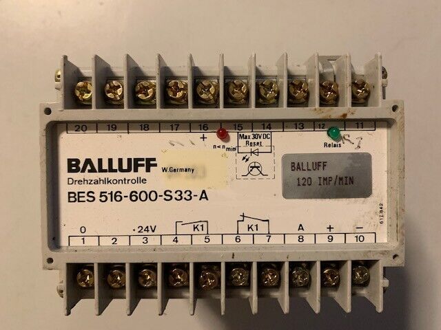 Balluff Drehzahlkontrolle Typ: BES 516-600-S33-A 120 IMP/MIN