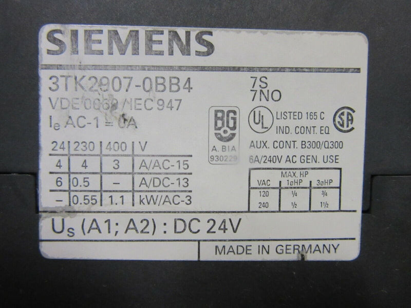 Siemens 3TK2907-0BB4 Schützsicherheitskombination