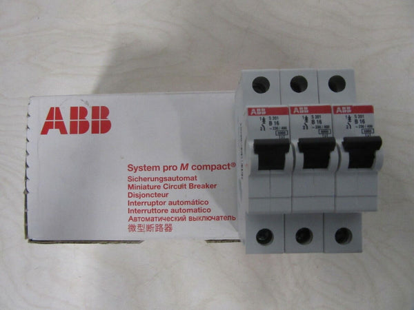 ABB 2CDS 251 001 R0165 Quantity: 3 Miniature Circuit Breaker