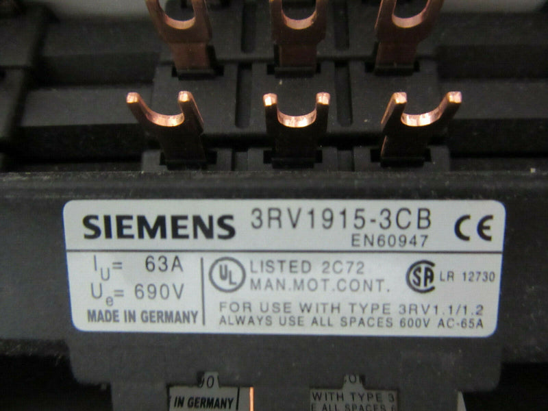 Siemens Sammelschiene 3RV1915-3CB 5 Stück