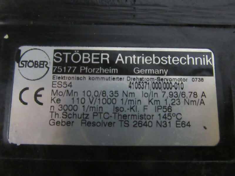 Stöber Antriebstechnik ES54 Drehstrom-Servomotor 4105371/000/000-010