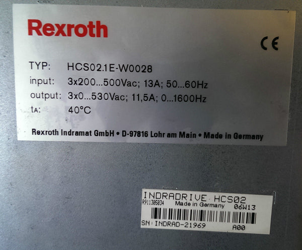 Rexroth IndraDrive C Kompaktumrichter HCS02.1E-W0028