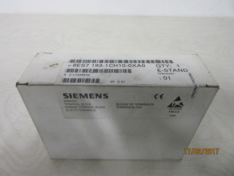 Siemens Simatic Terminal Block 6ES7 193-1CH10-0XA0 Version: 01 -ungeöffnet-