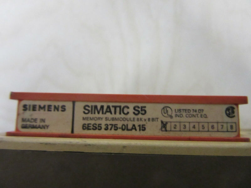 Siemens Simatic S5 6ES5 102-8MA02 E: 02 CPU 102 Simatic S5-100U + 6ES5 375-0LA15