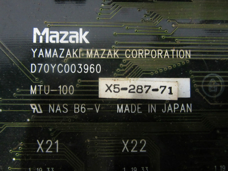 Mazak Yamazaki D70YC003960 MTU-100 X5-287-71 -used-