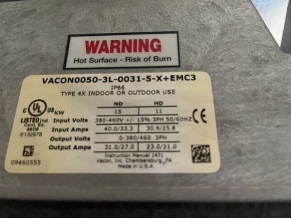 VACON 0050-3L-0031-5-X-EMC3 /VACON00503L00315XEMC3  -new