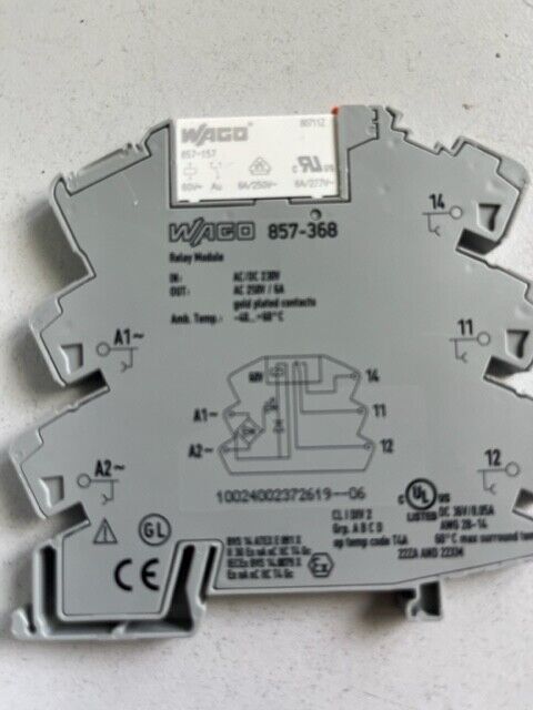 WAGO  ITEM-NO.:  857-368 Relay Module New 6 pieces/St.