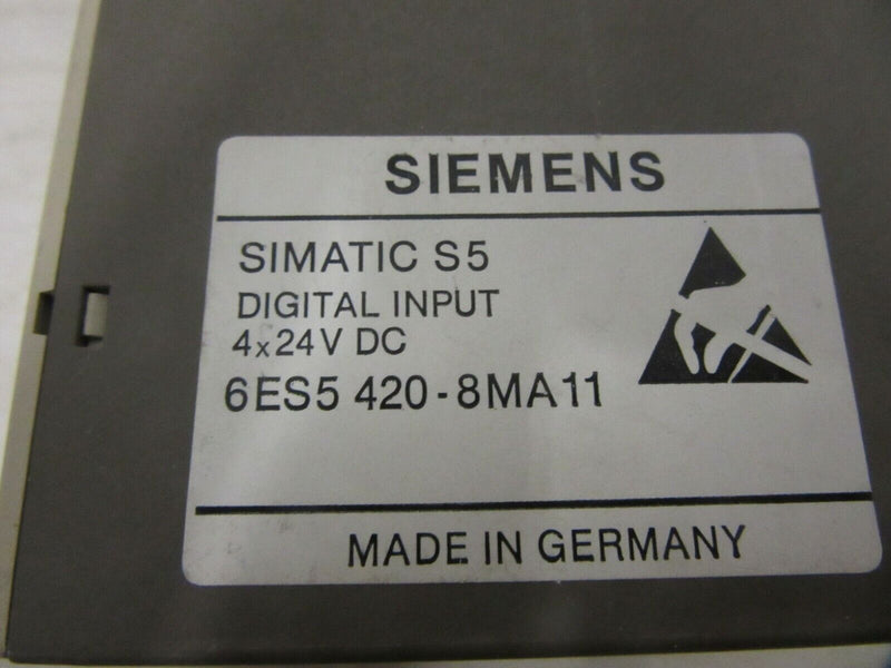 Siemens Simatic S5 6ES5 420-8MA11 Digital Input 4x24V DC