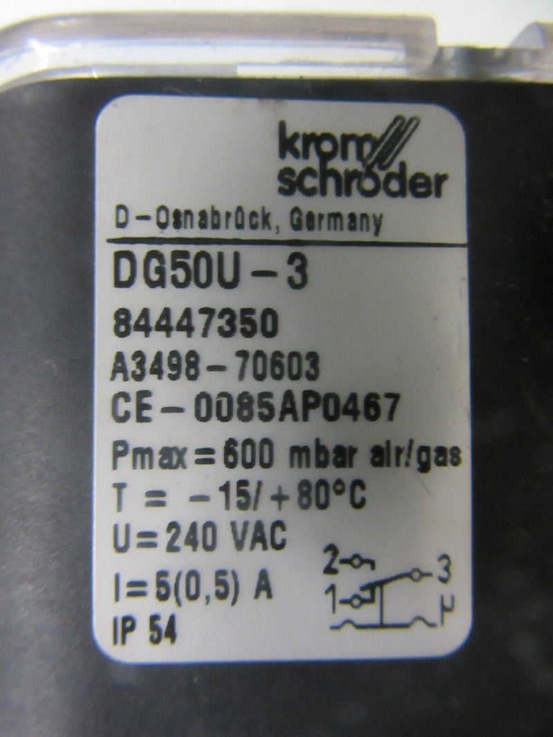 Kromschröder DG50U-3 84447350 Pmax = 600mbar -used-