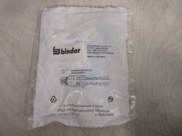 Binder 423 99 5630 16 12 Kabeldruchmesser 6-8mm IP67 bei fachg. Montage