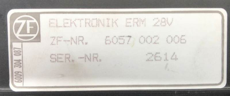 ZF ERM 28V Regelelektronik 6057002006