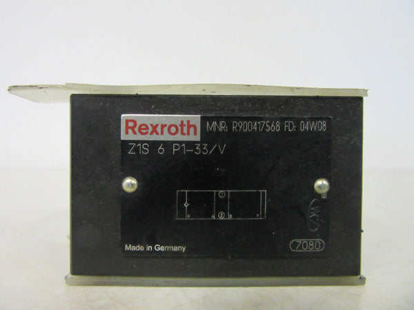 Rexroth R900417568 Z1S 6 P1-33/V -unused-
