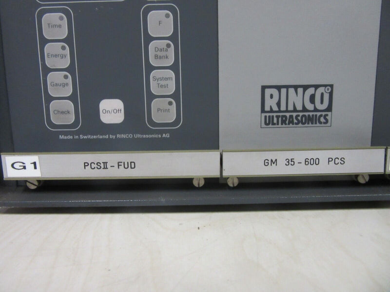 Rinco Ultrasonics 2x PCSII-FUD 2x GM35-600PCS Process Control System