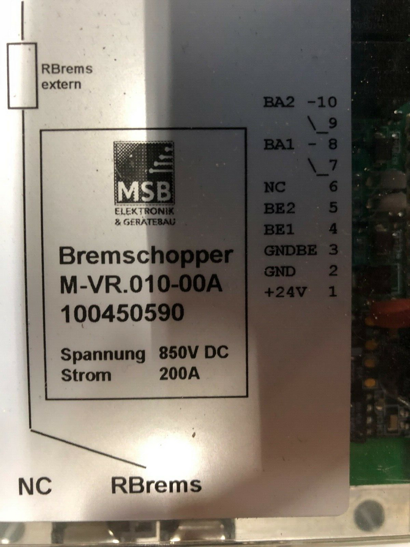 MSB Elektronik und Gerätebau Bremschopper M-VR.010-00A 100450590