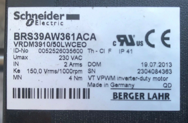 BERGER LAHR Inverter-duty-Motor VRDM3910/50LWCEO 0052526035600