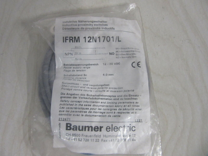 Baumer IFRM 12N1701/L  Induktive Näherungsschalter